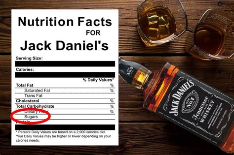 jack daniels whiskey nutrition facts  1